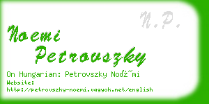 noemi petrovszky business card